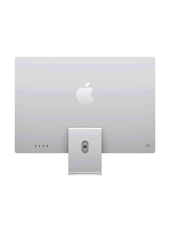 Apple iMac Desktop Computer, 24-inch 4.5K Retina Display, Apple M1 Chip 8 Core GPU, 8GB RAM, 256GB SSD, English Keyboard, Silver