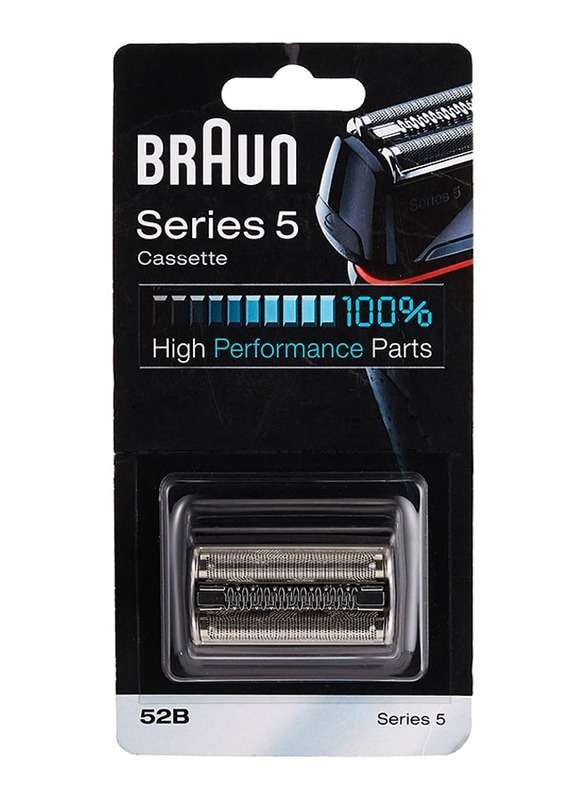 Braun 52B Part Stainless Shaver Replacement for Series 5 Shavers, Black/Silver