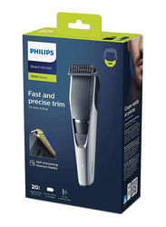 Philips Series 3000 Beard & Stubble Trimmer, Bt3222/13, Black/Grey
