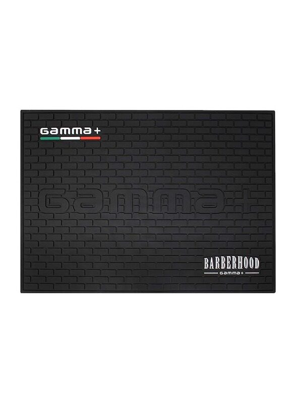 Gamma+ Professional Salon & Barber Shop Heat Resistant Rubber Mat, Black