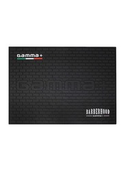 Gamma+ Professional Salon & Barber Shop Heat Resistant Rubber Mat, Black