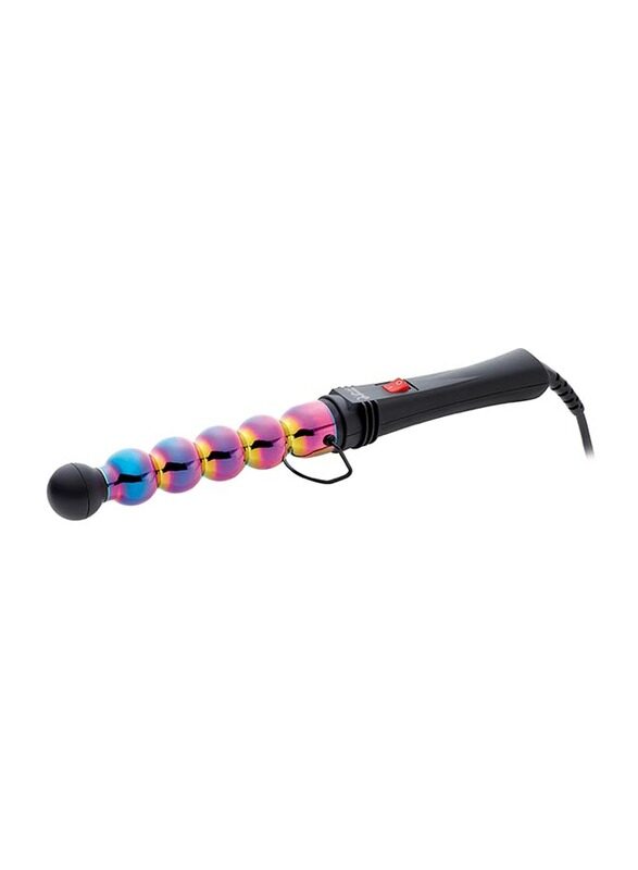 Gammapiu Iron Bubble Antistatic Rainbow Curl Iron, O33MM HI-NA 1433, Multicolour