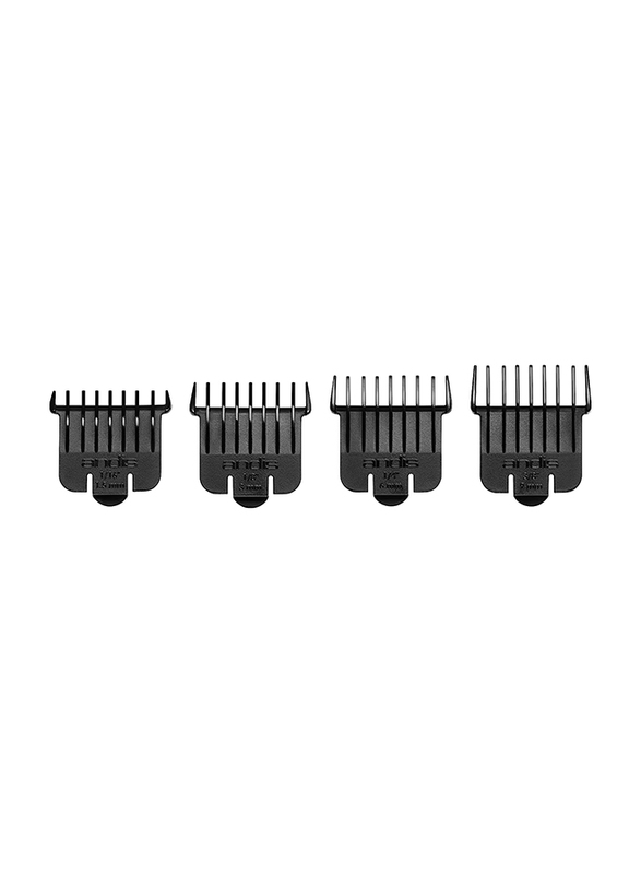 Andis Snap-On T-Blade Attachment with 4 Comb Set, Suitable for Hair Clipper Trimmer, Professional Use, Easy Clean, Long-Lasting, 4-Piece, Black