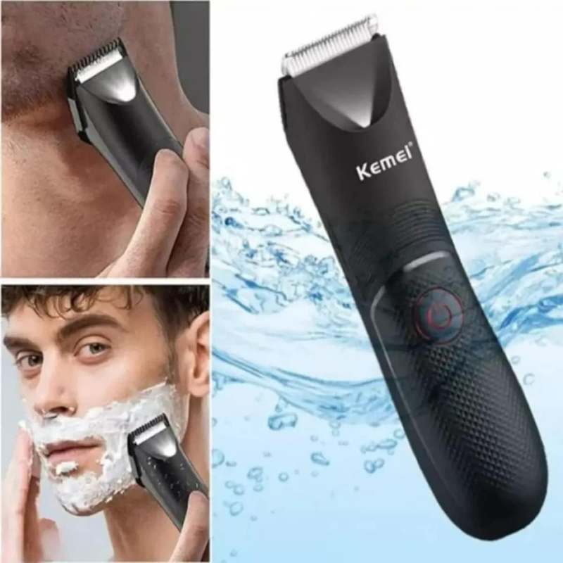 Kemei New Professional Body Hair Trimmer, KM-1838, Black