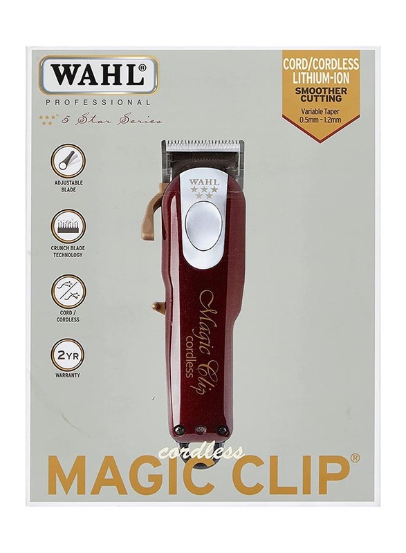 Wahl Professional Cordless Magic Clipper, Burgundy