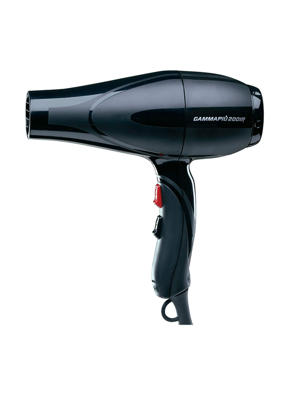 Gammapiu 200IR Professional Hair Dryer, 1900-2200W, HD-NA4422/3, Black