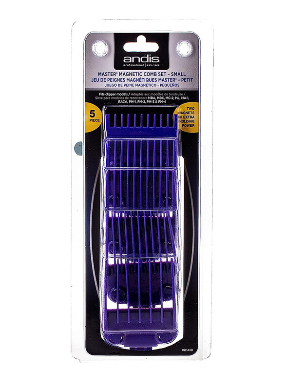 

Andis Master Dual Magnet Small Comb Set, 5-Piece, Purple