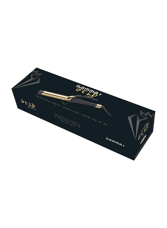 Gamma+ Gold Edition 025mm Professional Curling Iron Clip, Black/Gold