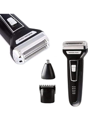 Kemei Rechargeable USB Cordless Professional Hair Clippers, Km-6559, Black/Silver