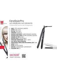 Moser Cerastyle Professional Ceramic Hair Straightener, 4417-0150, Black