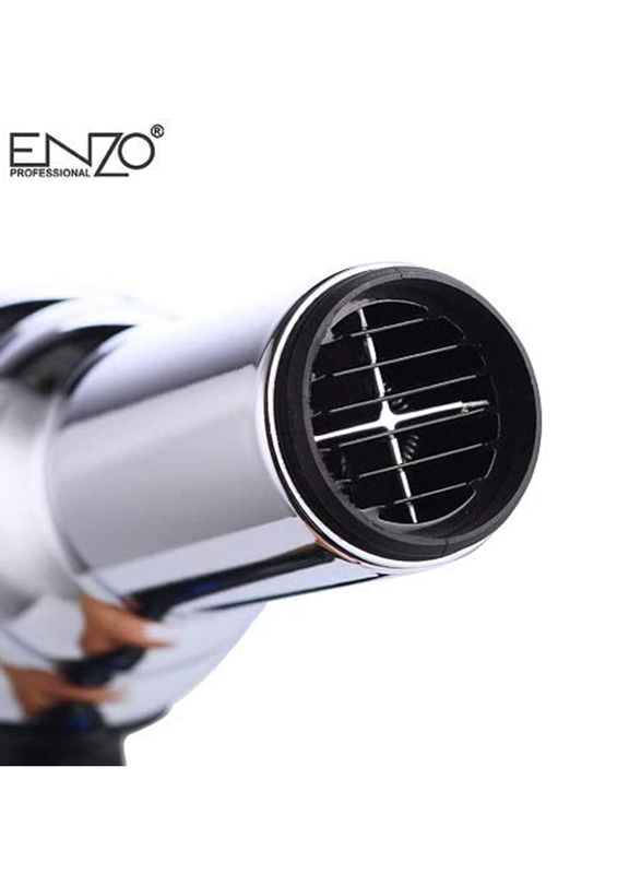 Enzo 8000W Professional Hair Dryer, Silver/Black