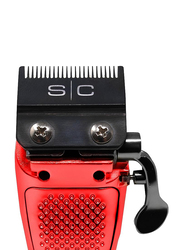 Stylecraft Rechargeable Super-Torque Apex Professional Metal Hair Clipper, Red