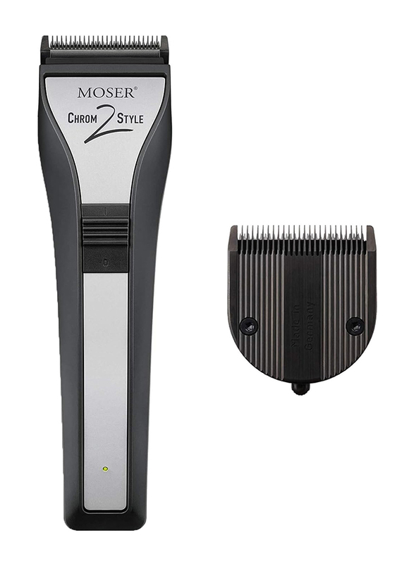 Moser Chrom 2 Style Professional Cord/Cordless Hair Clipper, Small, Grey