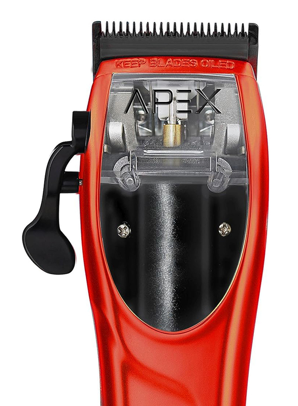 Stylecraft Rechargeable Super-Torque Apex Professional Metal Hair Clipper, Red