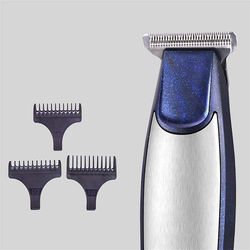 Kemei KM-5021 3-in-1 Rechargeable Trimmer & Clipper, Blue/Silver