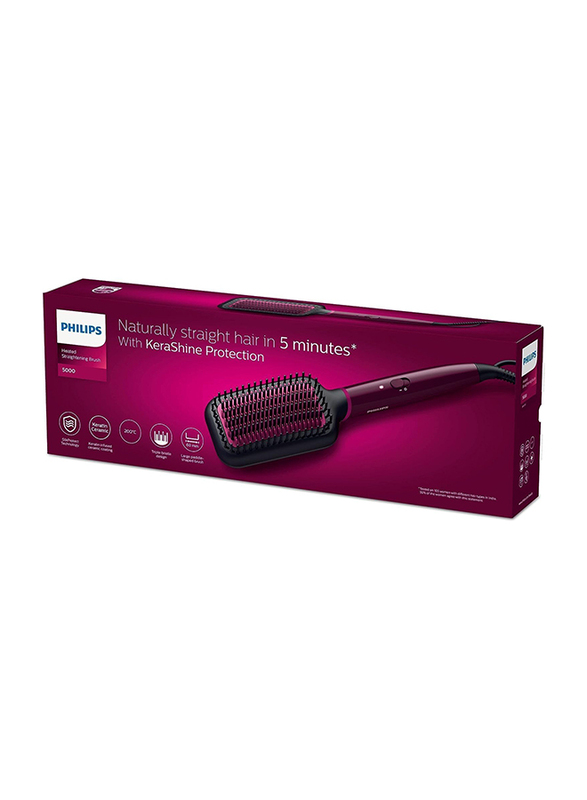 Philips Heated Straightening Brush, BHH730/03, Multicolour