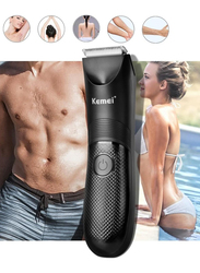 Kemei New Professional Body Hair Trimmer, KM-1838, Black