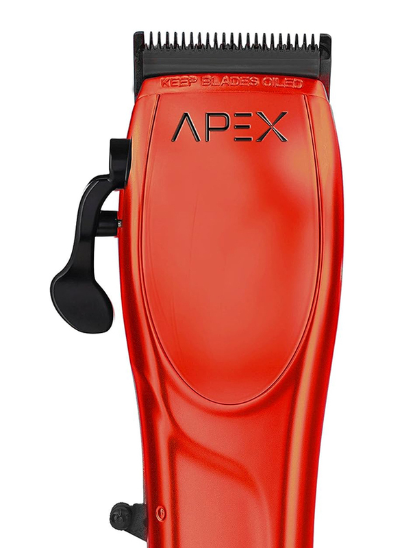 Stylecraft Rechargeable Super-Torque Apex Professional Metal Hair Clipper, Red