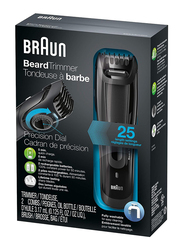 Braun Beard Trimmer with 2 Comb Attachments & Soft Bag, Bt5070, Black