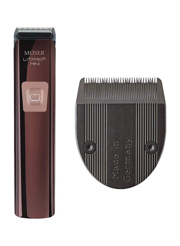 Moser Li+Pro Mini Professional Cord/Cordless Hair Trimmer, Burgundy