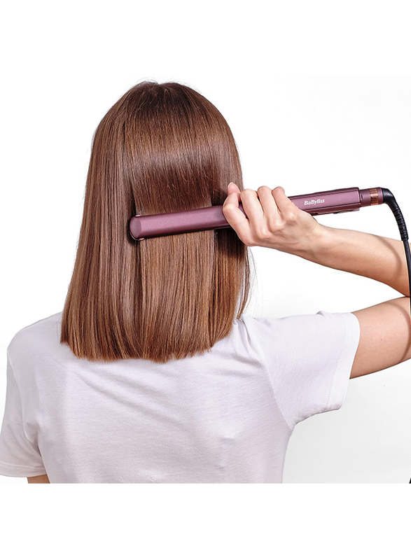 Babyliss Berry Crush Hair Straightener with 10 Heat Settings for Use On All Hair Types, Brown