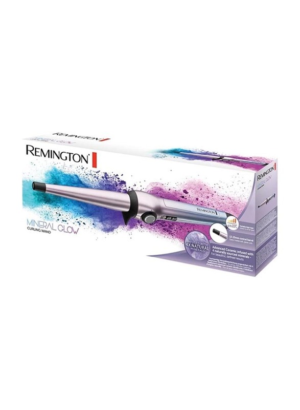 Remington Mineral Glow Curling Wand, CI5408, Purple