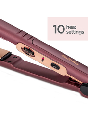 Babyliss Berry Crush Hair Straightener with 10 Heat Settings for Use On All Hair Types, Brown