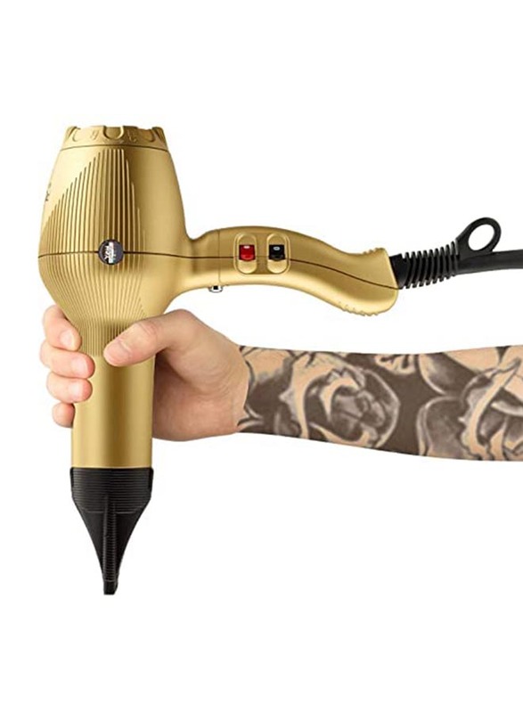 Gammapiu 5555 Turbo Tormalionic Hair Dryer, HD-NA4225, Gold