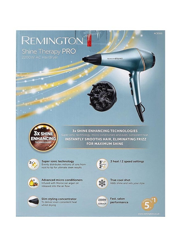 Remington Shine Therapy Pro Hair Dryer, Reac9300, Multicolour