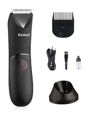 Kemei New Professional Body Hair Trimmer, KM-1838, Black