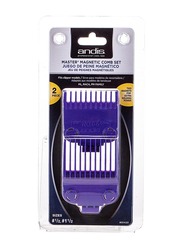Andis Master Clipper Magnetic Combs, 01420, 2-Piece, Violet
