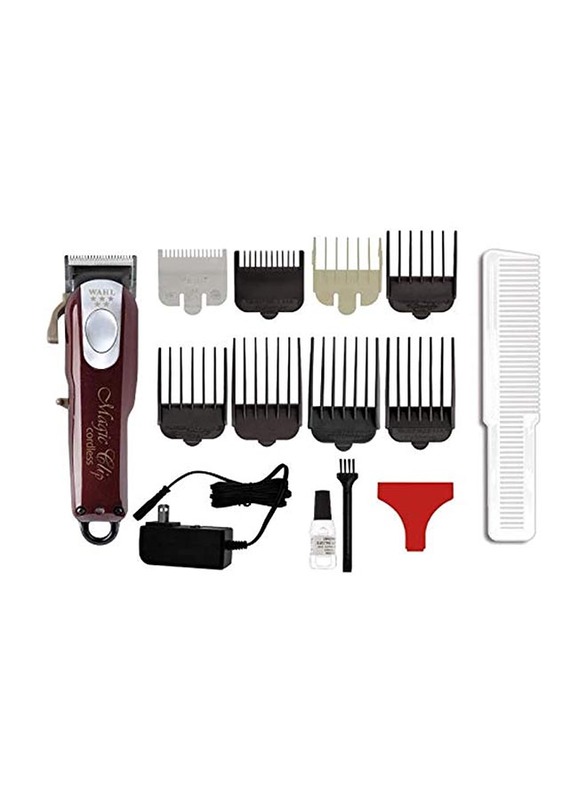 Wahl Magic Clip Cordless Cord/Cordless Clipper, 8591L, Red