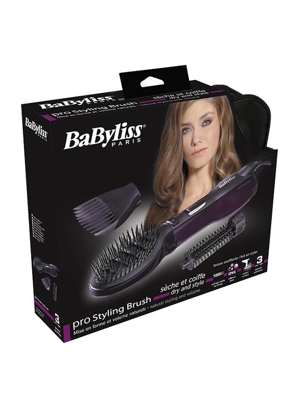 BaByliss The Paddle Air High-Octane Pro Styling Brush, 1000W, AS115SDE, Purple