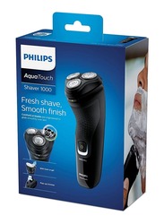 Philips AquaTouch Series 1200 Wet or Dry Electric Shaver, S1223/40, Black