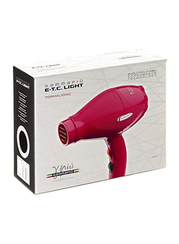Gamma Piu E-T.C. Light Hairdryer, 2100 W, Fuschia Pink