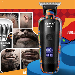 Kemei Professional Cordless Hair Clipper with LCD Display, KM-MAX5090, Multicolour