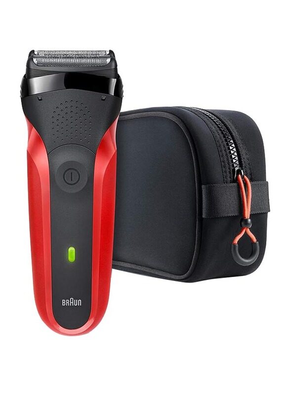 

Braun 300TS Series 3 Shaver with Toiletry Bag Set, Red