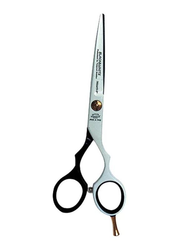 Henbor Italian Black & White Line Hair Scissor 782W, 6-Inch