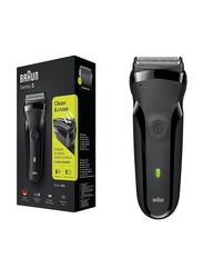 Braun Series 3 300s Rechargeable Electric Shaver, Black