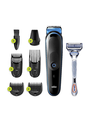 Braun 7 in 1 Hair & Beard Grooming Kit, Mgk3242, Black/Blue