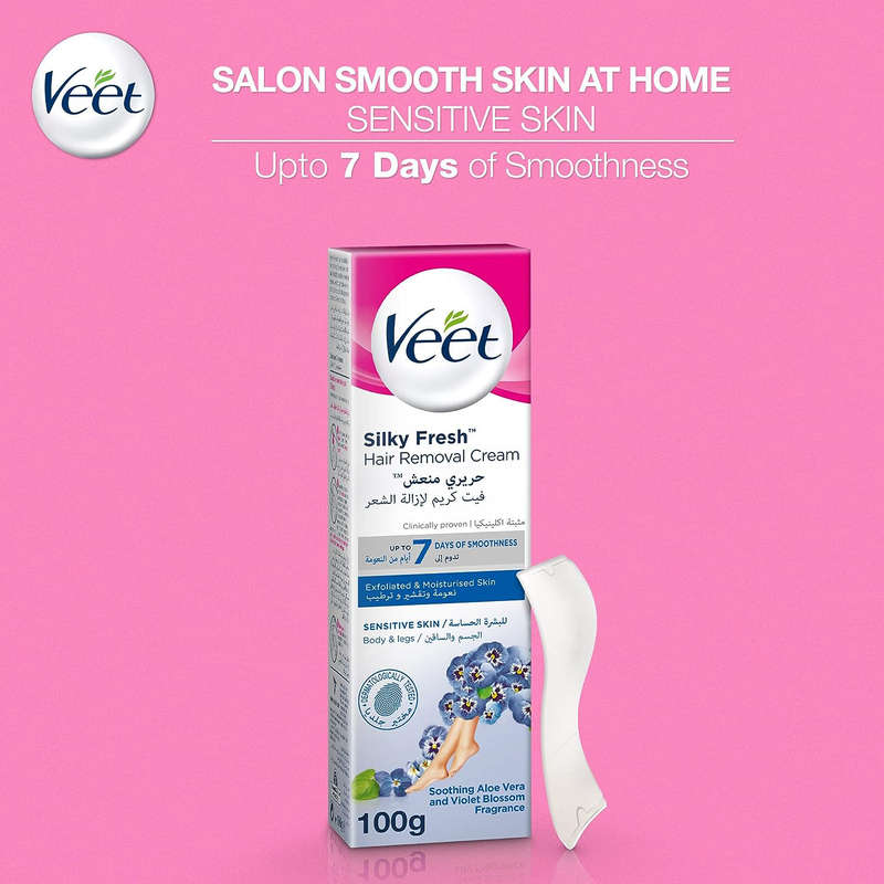 Veet Hair Removal Cream for Sensitive Skin, 2 x 100gm