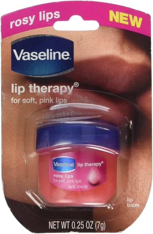 Vaseline Lip Therapy Rosy Lips Balm Pink, 2 x 0.25 Oz (7gm)