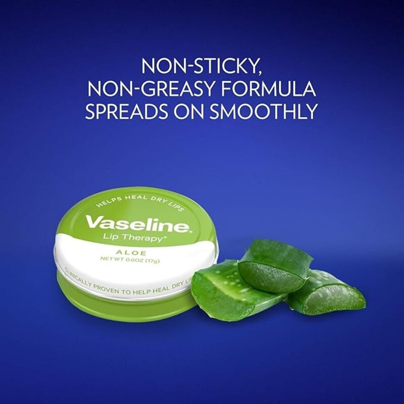 Vaseline Lip Therapy Aloe Tin, 20 gm (0.7 oz)