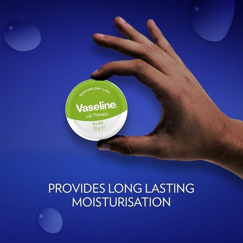 Vaseline Lip Therapy Aloe Tin, 20 gm (0.7 oz)