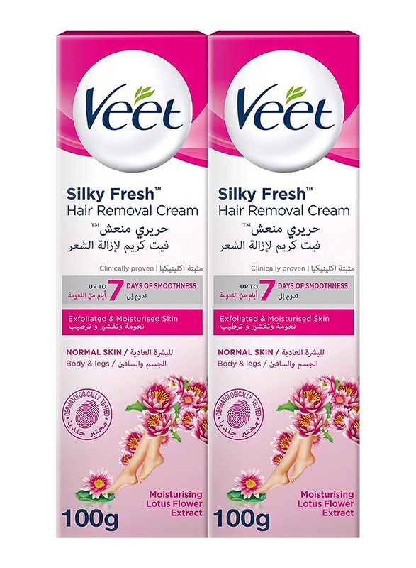 Veet Hair Removal Cream for Normal Skin, 2 x 100gm