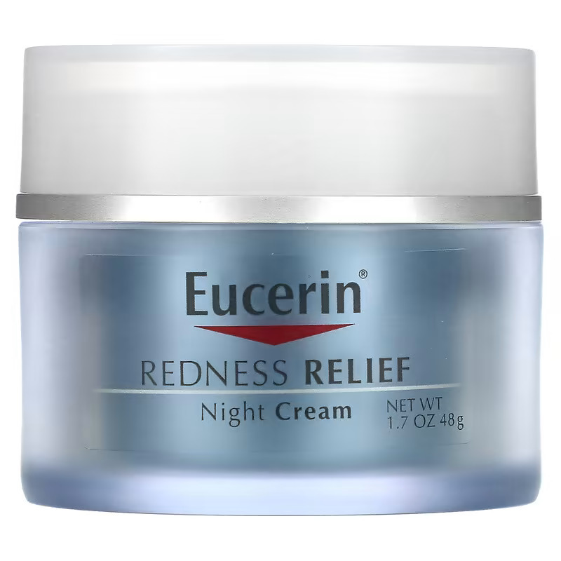 

Eucerin Redness Relief Night Creme, Gently Hydrates To Reduce Redness Prone Skin At Night - 1.7 oz Jar (48 gm)