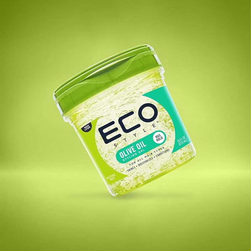 Eco Style Olive Oil Styling Gel, Green, 473 ml (16 oz)