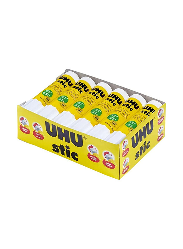 UHU Stic The Proven Glue Stick, 12 x 21gm, White