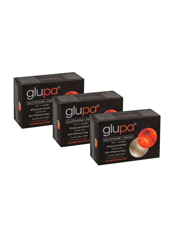 

Glupa Skin Whitening Soap, 3 x 135gm