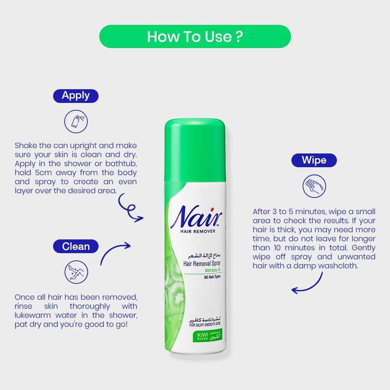 Nair Kiwi Extract Hair Remover Spray, 200ml